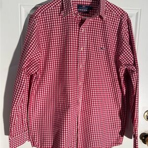 Vineyard Vines Red Checkered Men's Shirt